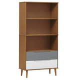 Bookcase Molde 85X35X170,5 Cm Solid Wood Pine