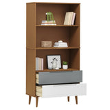 Bookcase Molde 85X35X170,5 Cm Solid Wood Pine