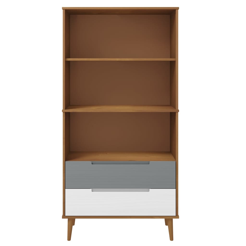 Bookcase Molde 85X35X170,5 Cm Solid Wood Pine