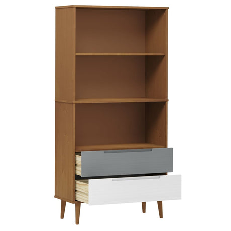 Bookcase Molde 85X35X170,5 Cm Solid Wood Pine