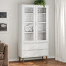 Vitrine Cabinet Molde 90X35X175 Cm Solid Wood Pine