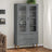 Vitrine Cabinet Molde 90X35X175 Cm Solid Wood Pine