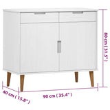 Sideboard Molde 90X40X80 Cm Solid Wood Pine