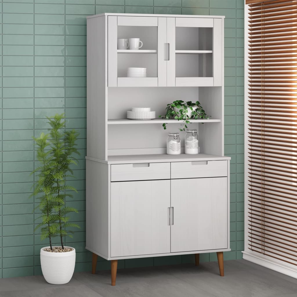 Top For Highboard Molde 90X35X100 Cm Solid Wood Pine