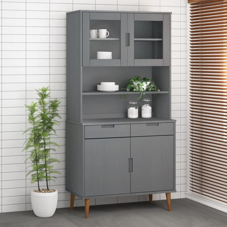 Top For Highboard Molde 90X35X100 Cm Solid Wood Pine