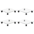 Plant Rollers 4 Pcs 35X35 Cm Tempered Glass Square