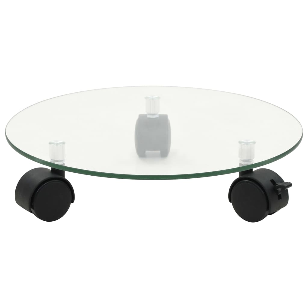 Plant Rollers 4 Pcs 28 Cm Tempered Glass Round
