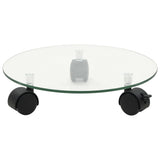 Plant Rollers 4 Pcs 28 Cm Tempered Glass Round