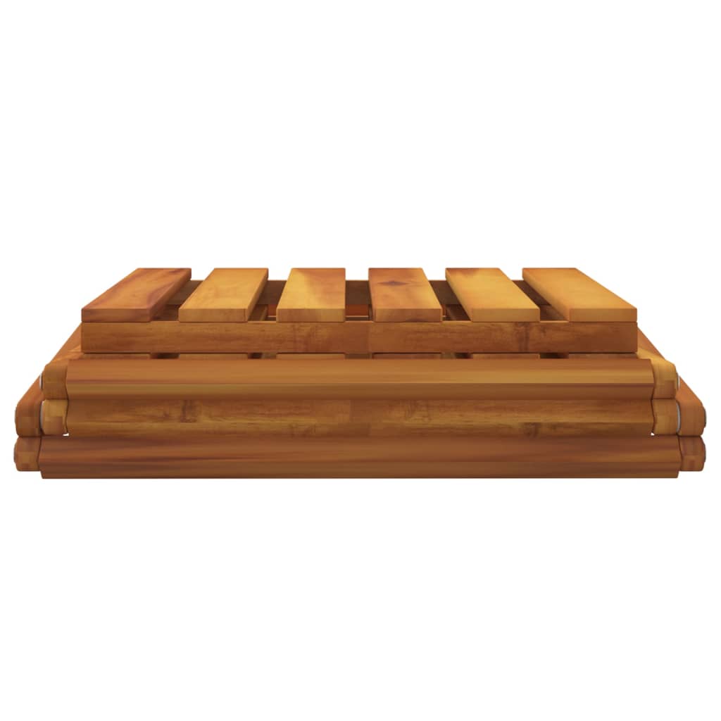 3-Tier Folding Shelf Brown 43X31X63 Cm Solid Wood Acacia