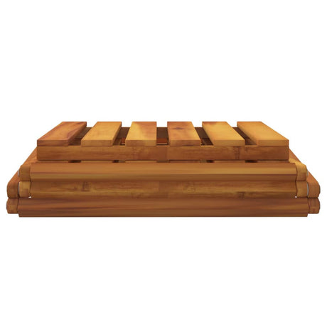 3-Tier Folding Shelf Brown 43X31X63 Cm Solid Wood Acacia