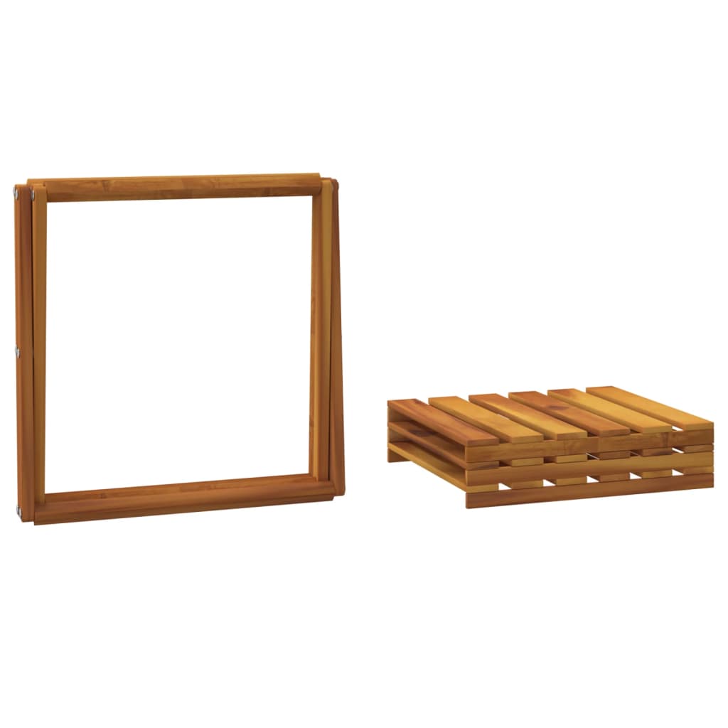 3-Tier Folding Shelf Brown 43X31X63 Cm Solid Wood Acacia