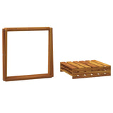 3-Tier Folding Shelf Brown 43X31X63 Cm Solid Wood Acacia