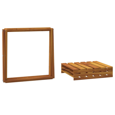 3-Tier Folding Shelf Brown 43X31X63 Cm Solid Wood Acacia