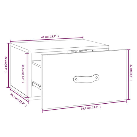 Wall-Mounted Bedside Cabinets 2 Pcs 40X29.5X22 Cm