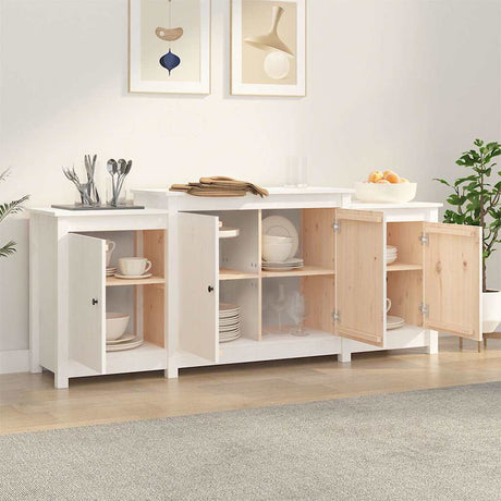 Sideboard 164X37X68 Cm Solid Wood Pine