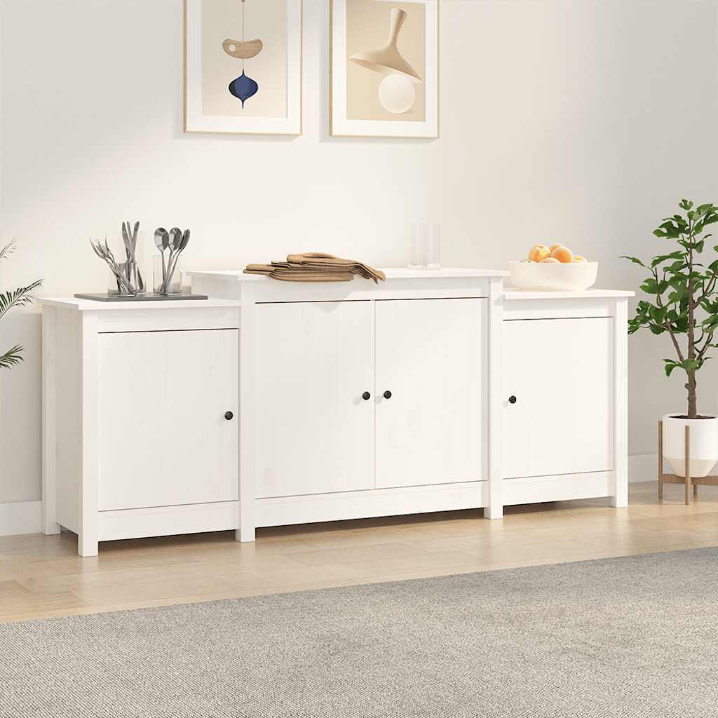 Sideboard 164X37X68 Cm Solid Wood Pine