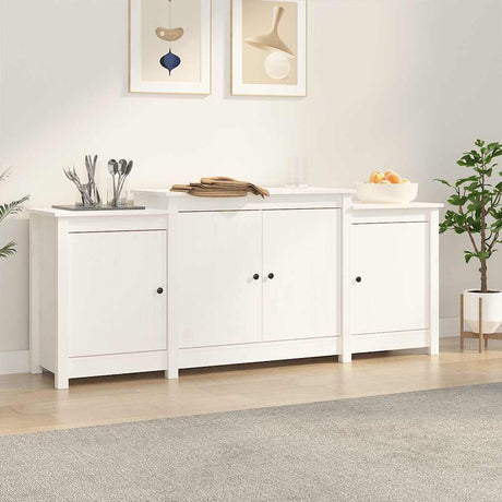 Sideboard 164X37X68 Cm Solid Wood Pine