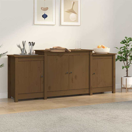 Sideboard 164X37X68 Cm Solid Wood Pine