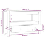 Tv Cabinet 79X35X52 Cm Solid Wood Pine