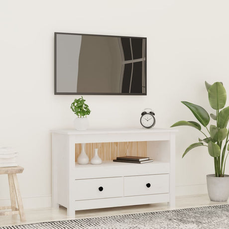 Tv Cabinet 79X35X52 Cm Solid Wood Pine