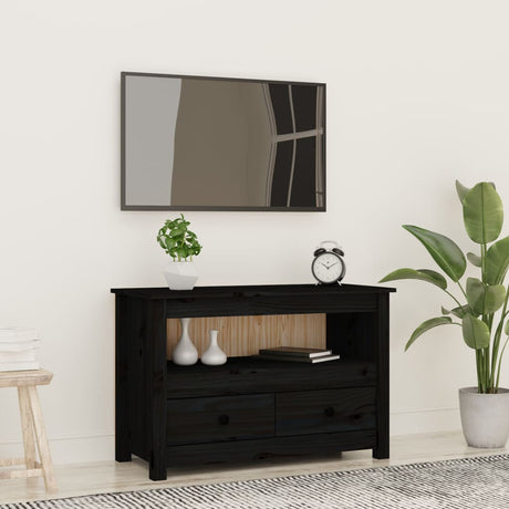 Tv Cabinet 79X35X52 Cm Solid Wood Pine