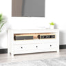Tv Cabinet 114X35X52 Cm Solid Wood Pine