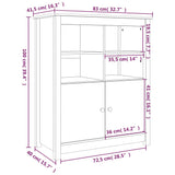 Sideboard 83X41.5X100 Cm Solid Wood Pine