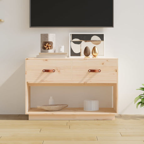 Tv Cabinet 90X40X60 Cm Solid Wood Pine