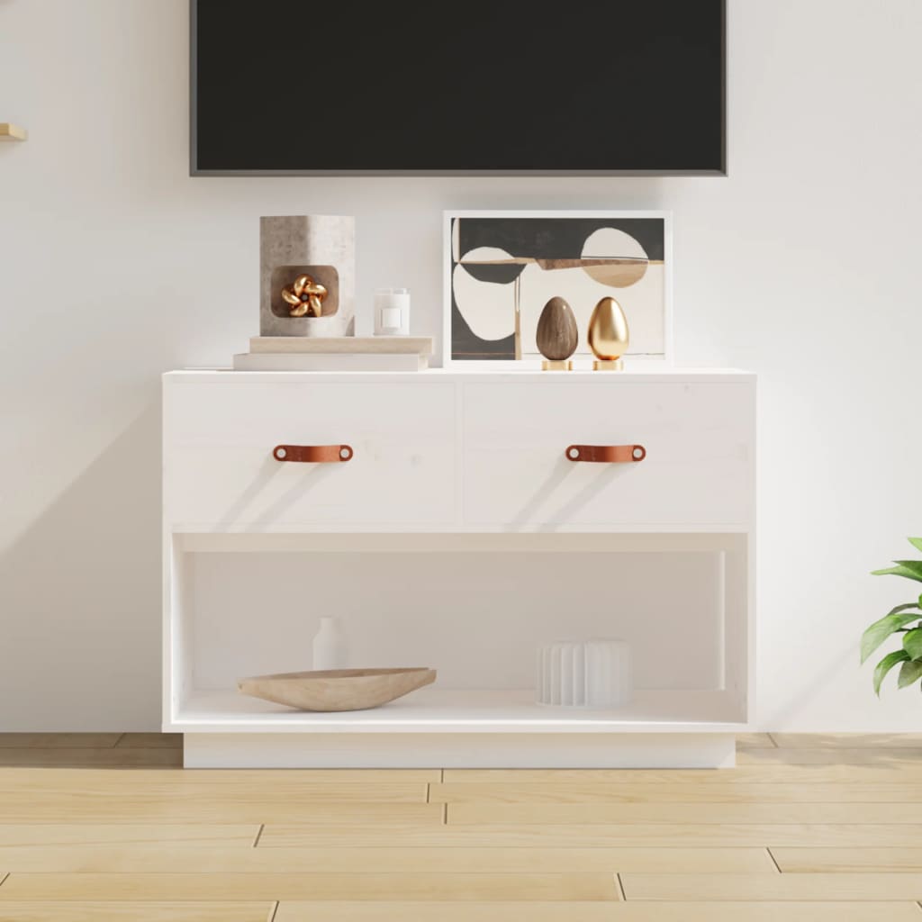 Tv Cabinet 90X40X60 Cm Solid Wood Pine