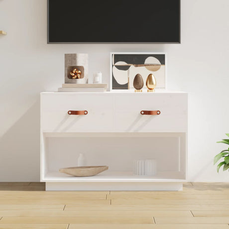 Tv Cabinet 90X40X60 Cm Solid Wood Pine