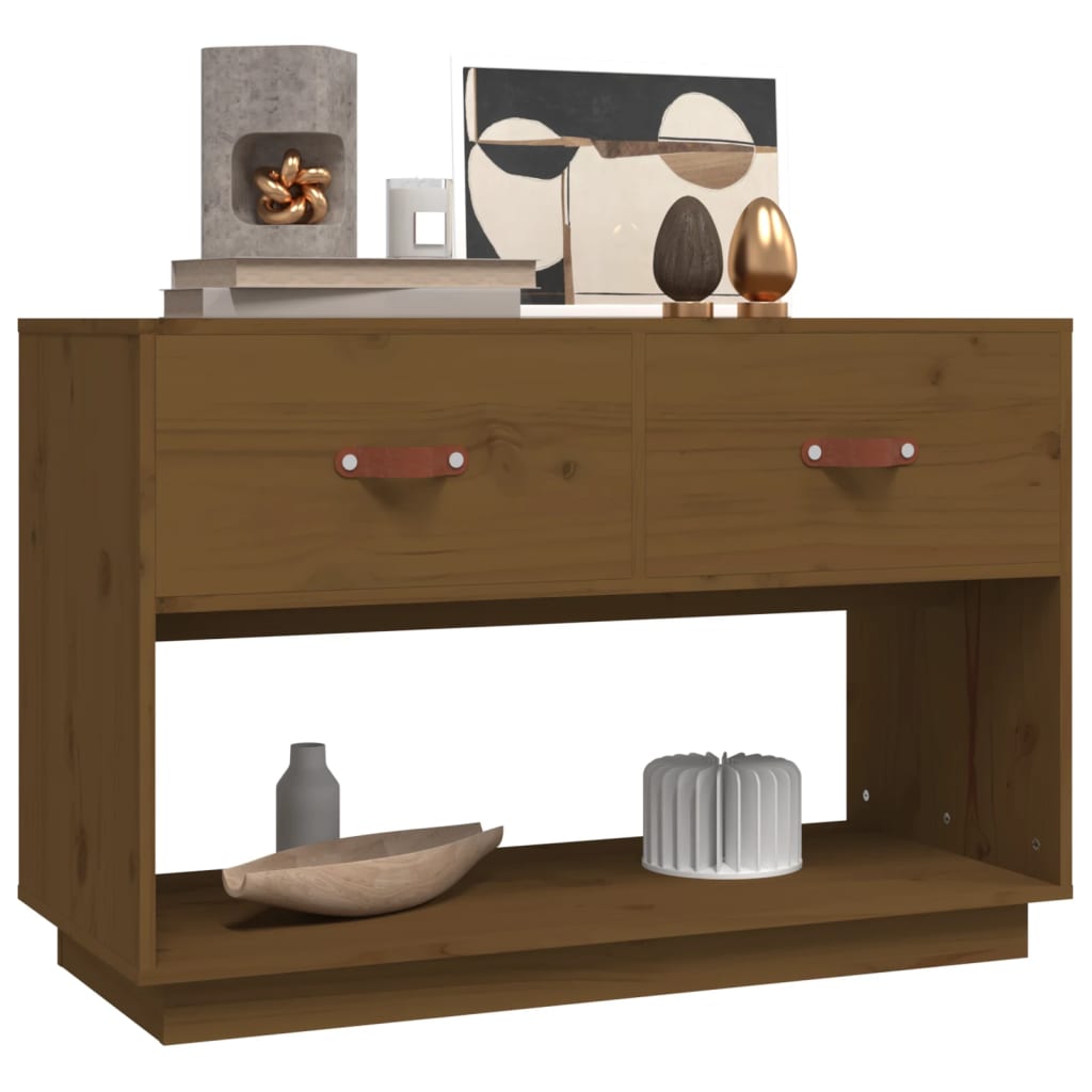 Tv Cabinet 90X40X60 Cm Solid Wood Pine