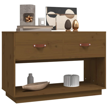Tv Cabinet 90X40X60 Cm Solid Wood Pine