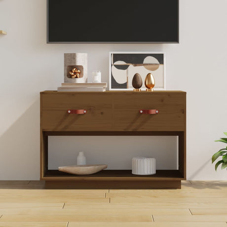Tv Cabinet 90X40X60 Cm Solid Wood Pine