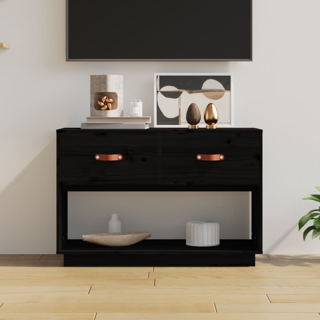Tv Cabinet 90X40X60 Cm Solid Wood Pine