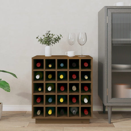 Wine Cabinet 55.5X34X61 Cm Solid Wood Pine