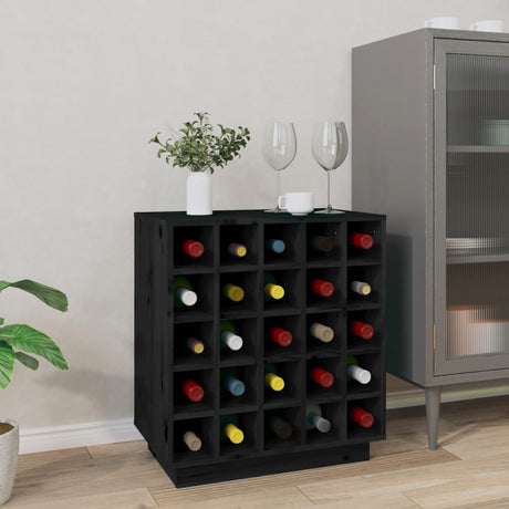 Wine Cabinet 55.5X34X61 Cm Solid Wood Pine