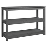 Console Table Grey 110x40x74 cm Solid Wood Pine