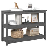 Console Table Grey 110x40x74 cm Solid Wood Pine