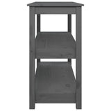 Console Table Grey 110x40x74 cm Solid Wood Pine