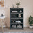 Book Cabinet 80X35X Solid Wood Pine
