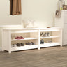 Shoe Bench 160X36.5X50 Cm Solid Wood Pine