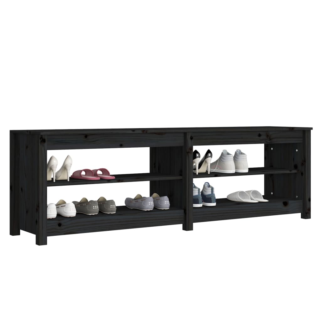 Shoe Bench 160X36.5X50 Cm Solid Wood Pine