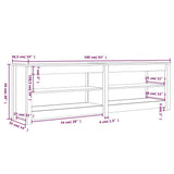 Shoe Bench 160X36.5X50 Cm Solid Wood Pine
