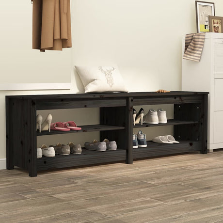 Shoe Bench 160X36.5X50 Cm Solid Wood Pine