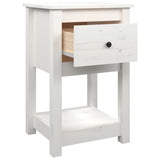 Bedside Cabinet 40X35X61.5 Cm Solid Wood Pine