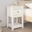 Bedside Cabinet 40X35X61.5 Cm Solid Wood Pine