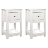 Bedside Cabinets 2 Pcs 40X35X61.5 Cm Solid Wood Pine
