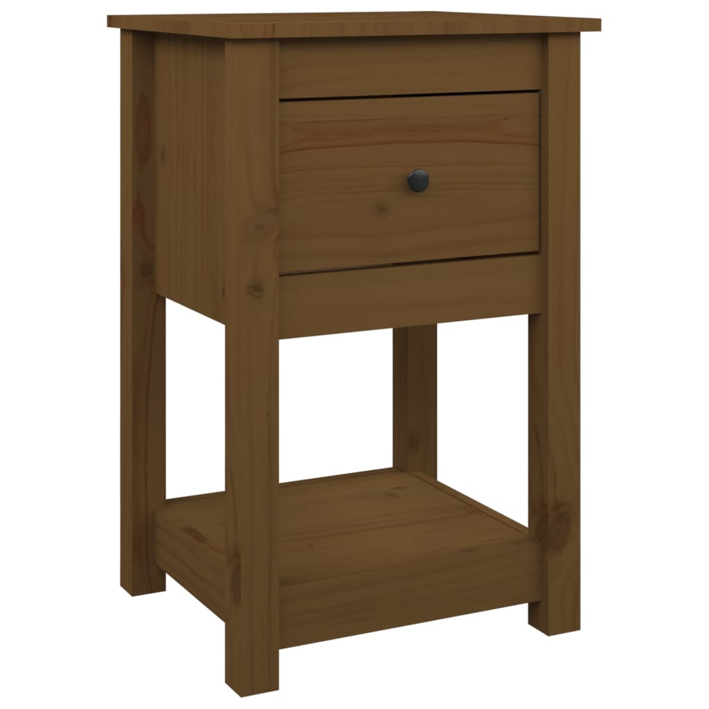 Bedside Cabinet 40X35X61.5 Cm Solid Wood Pine