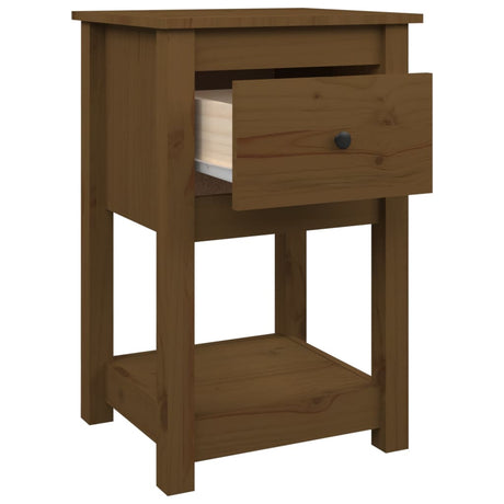 Bedside Cabinet 40X35X61.5 Cm Solid Wood Pine