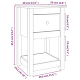 Bedside Cabinets 2 Pcs 40X35X61.5Cm Solid Wood Pine